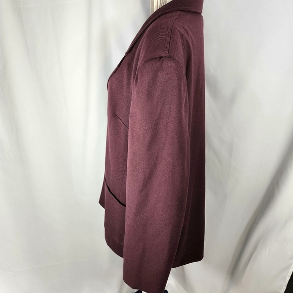 Classics by Jantzen Maroon Mid-Length Blazer Jacket w/Pockets Size XLarge - Picture 3 of 7